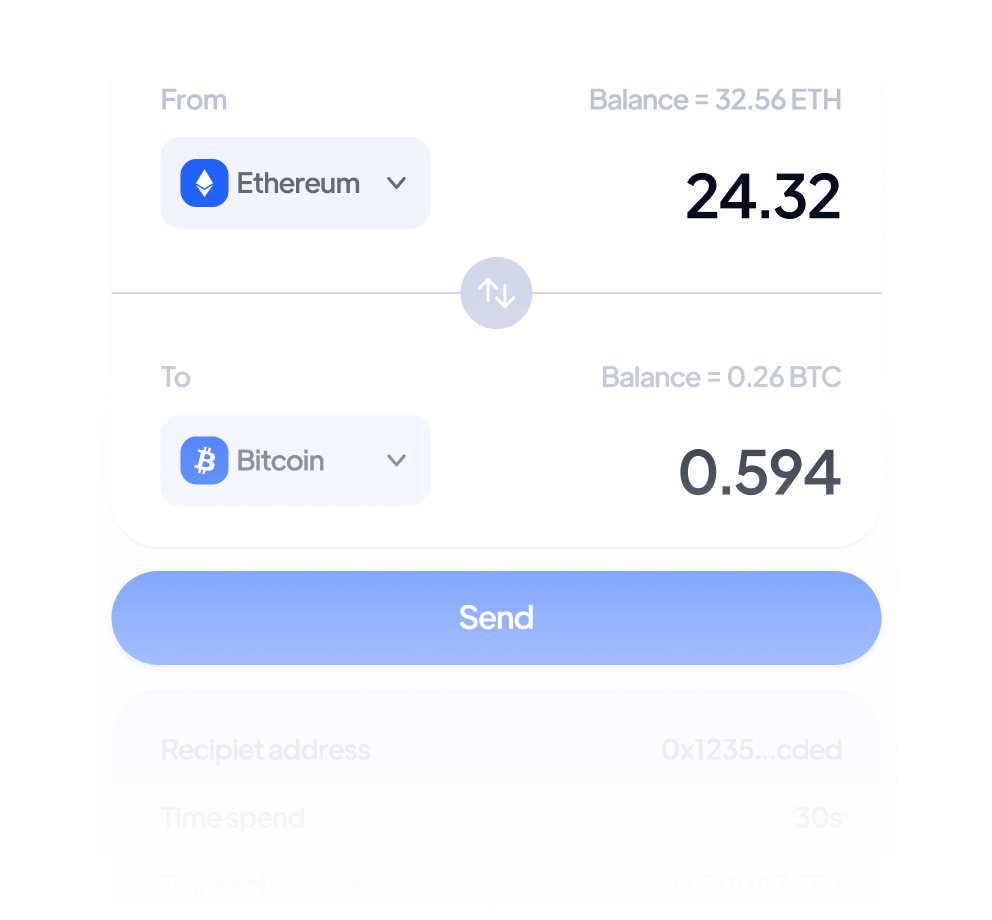 Instant Crypto Tranfers